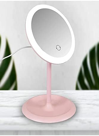 Mobee Dokunmatik Led Işıklı Usb Li Yuvarlak Masa Üstü Makyaj Aynası Güzellik Ledli Makyaj Aynası