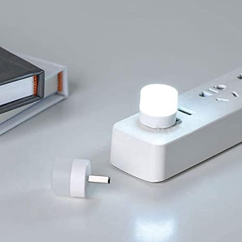 USB LED Küçük Beyaz Işık - Beyaz Işıklı USB Küçük LED Lamba, Koridor, Tuvalet, Oturma Odası, Çocuk Odası için Rehber Gece Aydınlatma