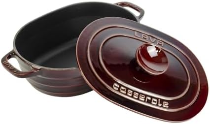 Döküm Oval Tencere Döküm Demir Kapak Experience Majolik Serisi Ölçü 24x33cm.