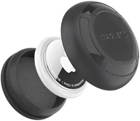 Buff TagSafe Manyetik Tutucu Darbeye Dayanıklı Koruyucu Mıknatıslı AirTag Uyumlu Kılıf (Siyah)