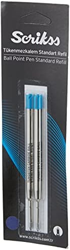 Dev Tükenmezkalem Refil 2'li Blister, 0.7 mm Uç, Mavi