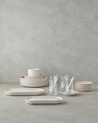 Cloves Seramik Kahvaltı Takımı 32 parça 6 Kişilik Pembe