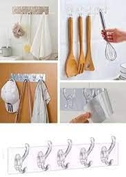 Süper Güçlü Yapışkanlı 5'Li Şeffaf Banyo ve Mutfak Askısı