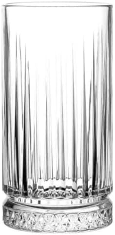 6’lı Kristal Desenli Uzun Cam Bardak – Şeffaf Meşrubat Bardağı, Su, Meyve Suyu ve Kokteyl İçin Zarif ve Dayanıklı Bardak Seti