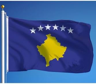 ZC Bayrak Kosova Milli Gönder Bayrağı 100x150 Cm Raşel Dijital Baskı