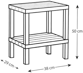 2 Katlı Çok Amaçlı Düzenleyici Raf Ünitesi – Plastik Kitaplık, Banyo, Mutfak,, Depolama ve Saklama Rafı (BEYAZ)