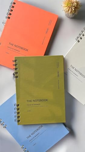 Spiralli 80 Yaprak Çizgisiz A5 Defter, Not Defteri, Okul Defteri, 4 Farklı Renk Seçeneği (01 Light Grey)