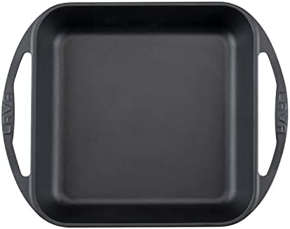 Metal Döküm Kızartma Tavası, Kare, 26x26 cm, Siyah