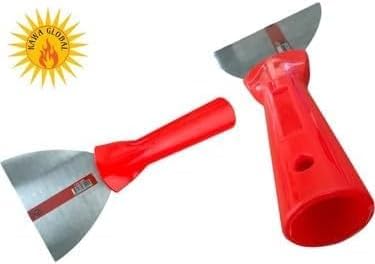 Plastik Saplı Metal Spatula Sıva Duvar Macun Boya Kazıma Ispatulası 10 cm Takılabilir Sap