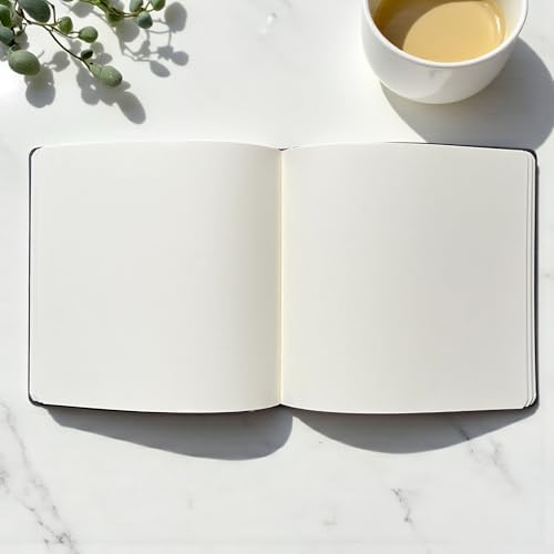 Defter, Çizgisiz Not Defteri – PU Deri Not Defteri – 16,5x16,5 cm, 96 Yaprak (192 Sayfa), 90 gr Ivory Kağıt, Esnek Kapak, Ofis ve Kırtasiye (Turuncu)