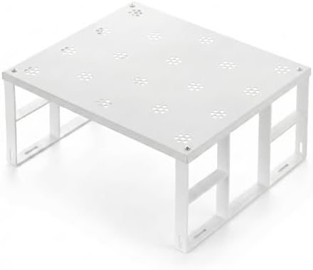 OttoHaus Dolap İçi Düzenleyici Raf - Mutfak Dolabı ve Tezgah Üstü Raf Yükseltici - Tabak, Bardak ve Baharat Organizeri - Beyaz