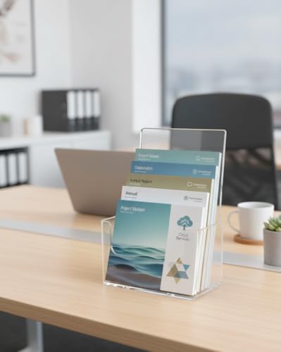 A6 Broşür Standı Şeffaf Pleksi Akrilik Taymar marka C110 Belgeli Broşürlük