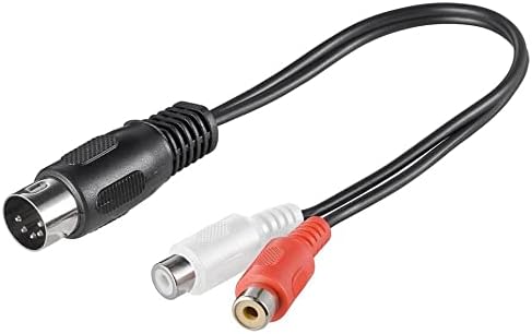 YKA 5 Pin Din to 2 Rca Dişi Kablo 1.5 Metre Yüksek Kalite