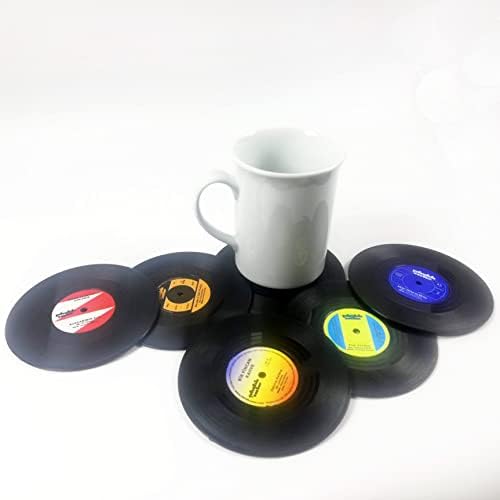 Çıtırtılı Sesler Plak Görünümlü Mıknatıslı Bardak Altlığı ve Buzdolabı Magneti