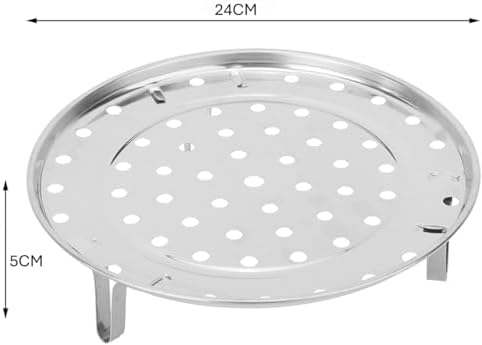 Paslanmaz Çelik Buharda Pişirme Aparatı | Tencere İçi Çok Amaçlı Buhar Rafı | Sebze, Mantı, Hamur İşleri için Buhar Teli | 24 cm | Paslanmaz, Dayanıklı, Kolay Temizlik