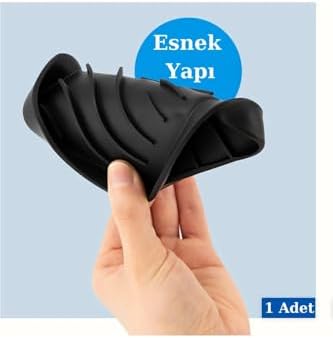 Silikon Mutfak, Banyo Su Giderli Vantuzlu Esnek Sabunluk Bordo Renk