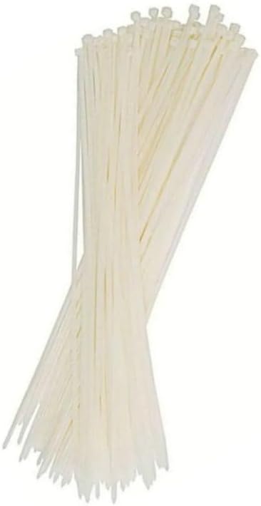 100 ADET Beyaz Elektrik Kablosu Kablo Bağı Klips Plastik Kelepçe Cırt Cırt Kelepçe 25 Cm-3.6 Mm (100, Beyaz)