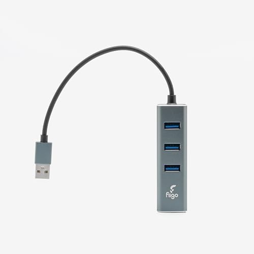 USB to LAN ve 3x USB Alüminyum Adaptör Gri