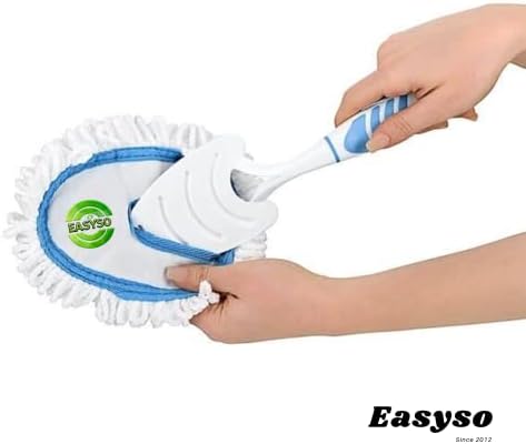 Soft On Mikrofiber Toz Alıcı Pratik Ergonomik Yer Silme - Duvar Silici - Lavabo/Klozet Temizleyici El Boy ÇOK RENKLİ Püsküllü Değiştirilebilir KOKULU Temizlik Bezi Mix Easyso3460