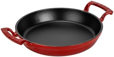 Döküm Yuvarlak Sahan Döküm Demir Yekpare Çift Kulplu Çap(Ø)24cm. Kırmızı