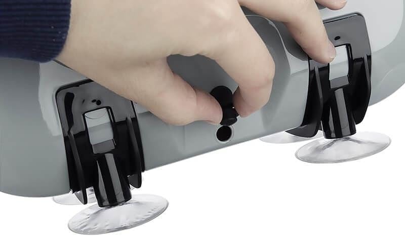 Vantuzlu Tabak Yıkama Fırçası, Plastik, Gri, 29.7x13x21 cm, 3 Litre Hacimli, Su Tasarruflu Bulaşık Yıkama Kabı, Vakumlu Ayaklı (Siyah)