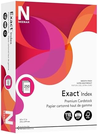 Tam%30 Geri Dönüştürülmüş Ekstra Ağır Siklet Kartı Stoku, 8 1/2 in. x 11 in., 110 lbs, Beyaz, 250 Sayfalık Pk, 40411