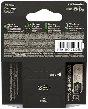 Recyko Pro AAA İnce Ni-Mh Şarjlı Pil, 1.2 Volt, 4'lü Kart