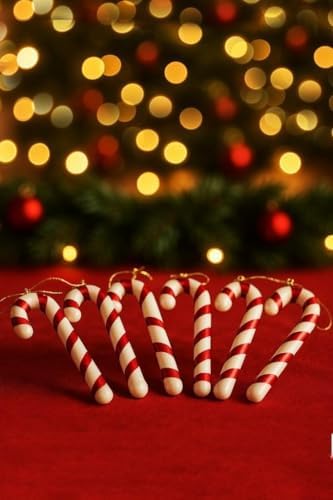 Yılbaşı Ağacı Süsü Şekerleri Yılbaşı Temalı Hediyeler Süsü 6 Adet