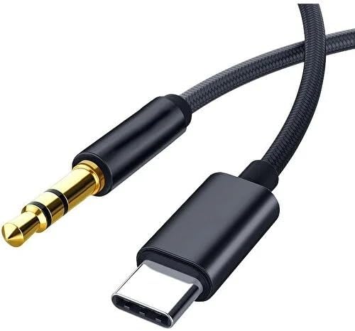 Type-C to 3.5mm Örgülü Aux Kablo Dönüştürücü 1m - ÇİPLİ (Tüm Type-C girişli telefonlar ile uyumludur) JO-TY07 (15 ile Uyumludur)