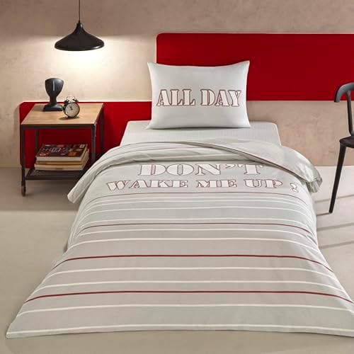 Zuno Tek Kişilik Nevresim Takımı Gri