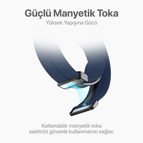 Galaxy 6/5/4 Serisi (40mm/44mm) 6/4 (43mm/42mm) 5 Pro 45mm İçin Manyetik Katlanabilir Tokalı 20mm Kavisli Spor Silikon Kordon