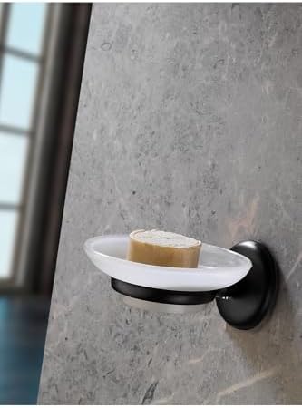 Yapışkanlı Hazneli Katı Sabunluk Siyah S-105