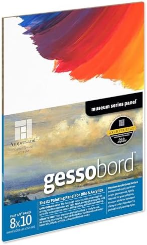 Art Müze Serisi Gessobord, Beyaz, 8x10