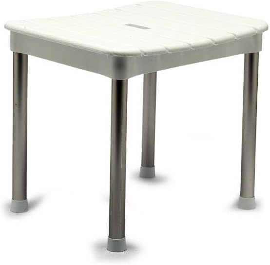 M-KV33-01 Okaliptus Tabure, Maks. 100 kg Kapasite, 37 x 34 x 30 cm, Beyaz