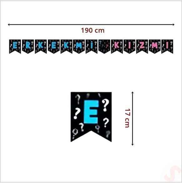 Cinsiyet belirleme partinizde heyecanı doruklara çıkaracak mükemmel bir dekorasyon öğesi Kız mı? Erkek mi?