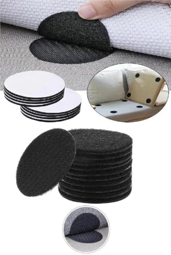 Halı Kaydırmaz Cırt Ped, 10'lu Set, Kilim,Paspas ve Koltuk Örtüsü Sabitleyici,Cırt Cırtlı 10 Adet