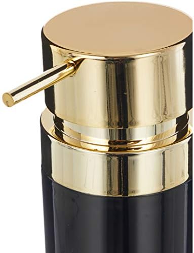 M-E31-06-A Sıvı Sabunluk Siyah Altın Çerçeveli