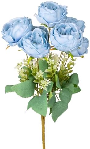 Yapay Çiçek Şakayık Buket 7 Dal Mavi 41 Cm.