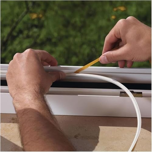 10 Metre Kapı Pencere Yalıtım Bandı Seti, 5 MT, 35 mm Silikon Conta Ve 5 MT D Tipi Rüzgar ve Isı Yalıtım Şeridi, Kendinden Yapışkanlı, Soğuk ve Haşere Önleyici, Beyaz 2’li Set