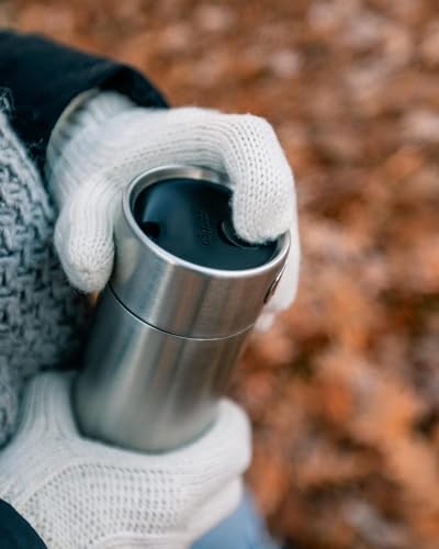 Luxe Autoseal Termos Bardak 360 ml, Paslanmaz Çelik, 5 Saat 12 Saat Soğuk, Sızdırmaz, Gri