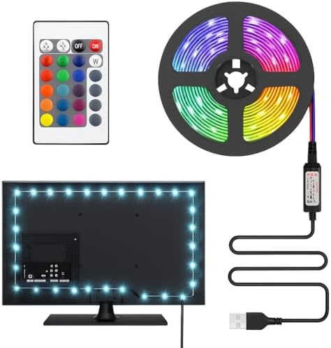 TV ve PC Arkası RGB Şerit LED Işık Seti - 3 Metre, USB Girişli, Kumandalı, 352 Renk Seçeneği, IP20 İç Mekan, 4W Düşük Enerji Tüketimi ct4566
