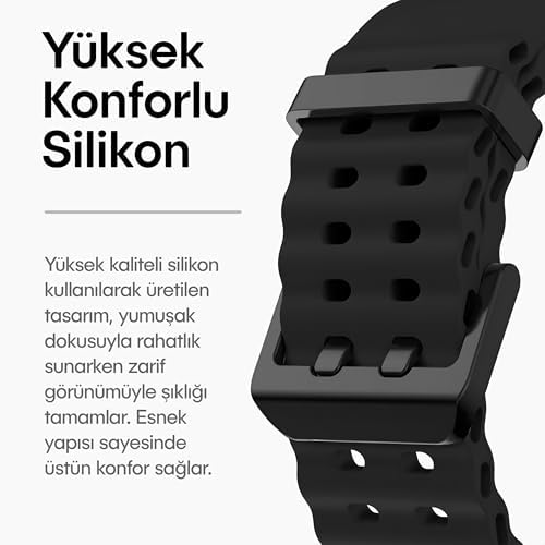 Galaxy Ultra 47mm ile Uyumlu Delikli Model Ocean Loop Yumuşak ve Hafif Silikon Kordon