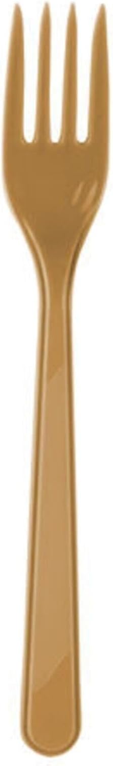 Winky Tx Marifetlerim - Altın Plastik Çatal 25 Adet Tex Yeni Model Desen 987838