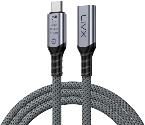 Type C to Type C USB4.0 240W 40Gbps 8k60hZ Uzatma Kablosu 1 Metre LCU