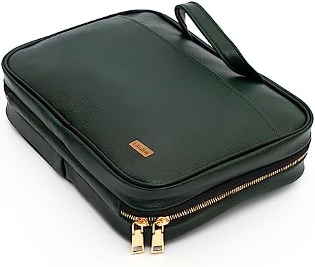 Premium Makyaj Seyahat Çantası Bavul Düzenleyici Bavul Içi Organizer Çanta Kozmetik Bakım Çantası (YEŞİL)