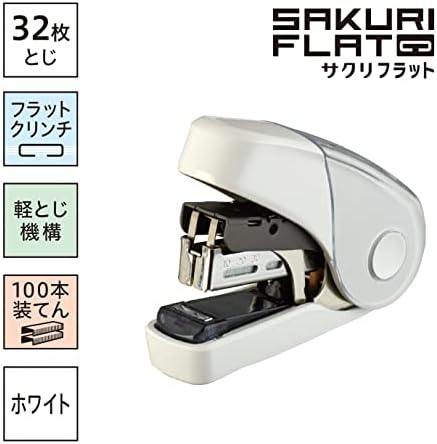-10FL3K/W Sakuri-Düz Zımba, 100 Yedek İğne Tutar, Beyaz