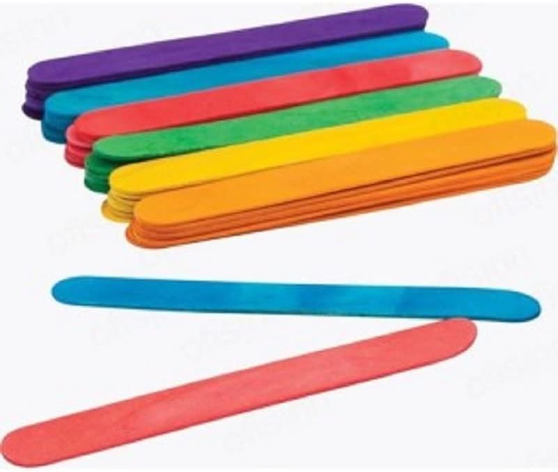 - Kalın Karışık Renkli Dil Çubuğu 50 Adet