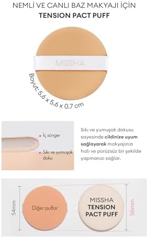 MISSHA Canlı Görünüm Sunan Makyaj Pufu Tension Pact Puff