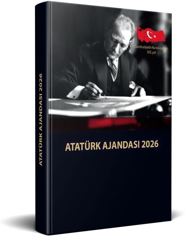 2026 Atatürk Ciltli Ajanda ve Müzkli ve Kristal Portre