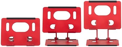 Çelik Tablet Standı Tablet Tutucu Stant Ergonomik Katlanabilir Tablet Standı Çelik Stant (Kırmızı)